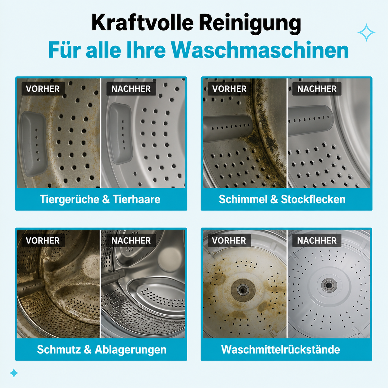 Fellex™  Waschmaschinenreiniger gegen Tierhaare & Gerüche